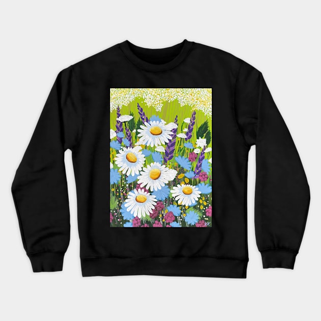 Daisies and co. Crewneck Sweatshirt by vickykuprewicz